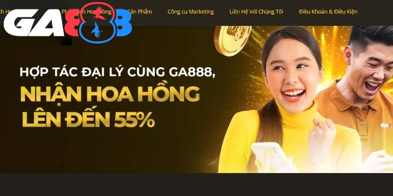 Đại lý GA888 hỗ trợ đối tác kiếm tiền đều và không cần cá độ
