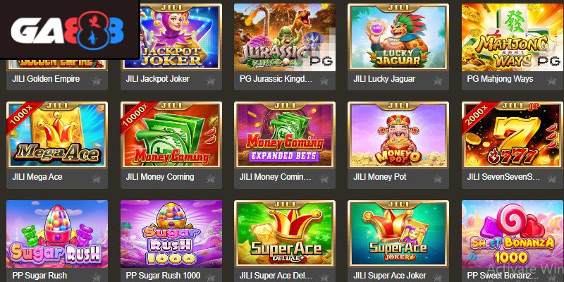 Game slot GA888 do các nhà phát hành uy tín cung cấp