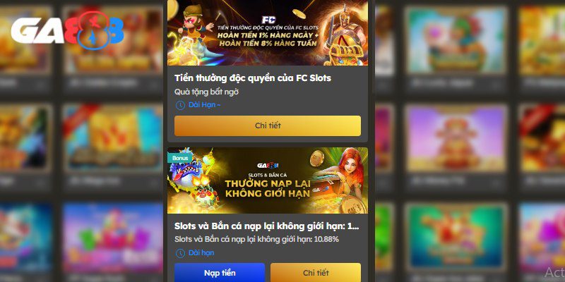 Chơi game quay hũ tại GA888 còn nhận được ưu đãi hấp dẫn